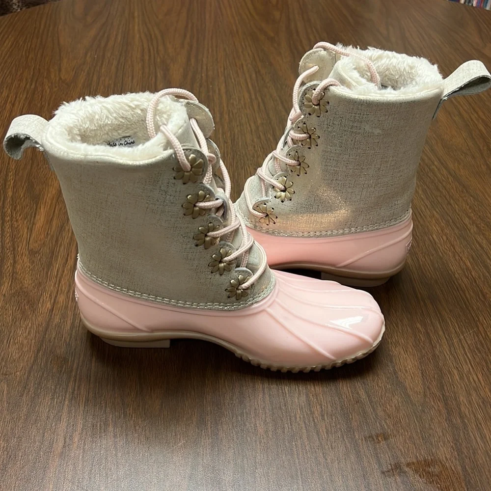 Pink Jack Rogers‎ boots, size 7